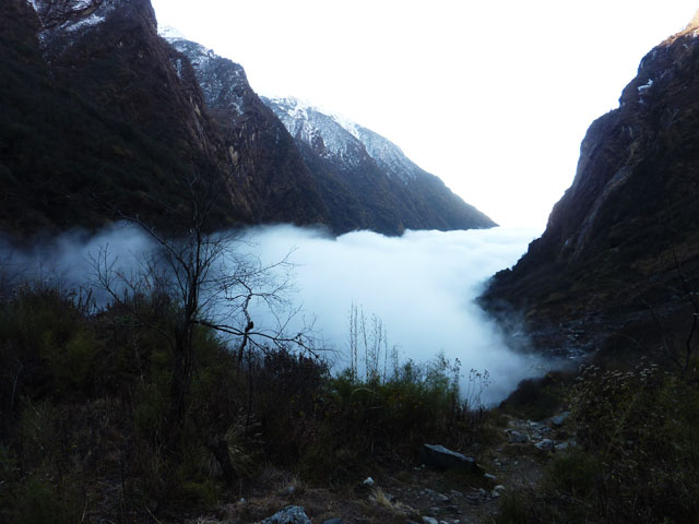 On vient de passer au-dessus de la brume