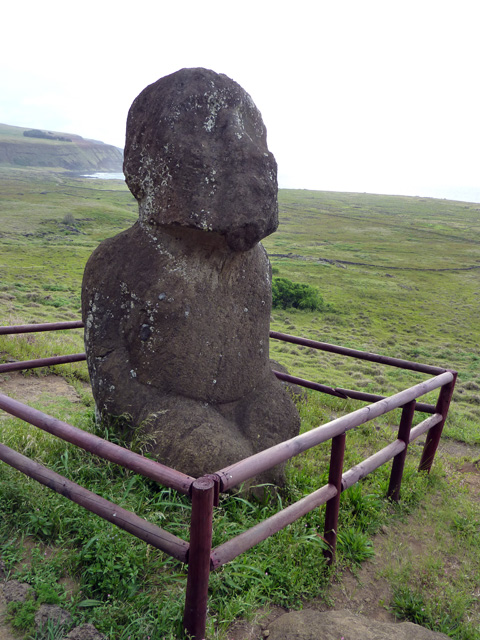 Tukututi, le Moai à genoux