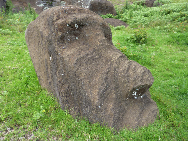 Un Moai encastré