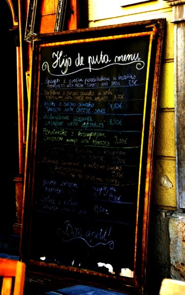 Hijo de puta menu