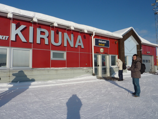 Arrivée à l'aéroport de Kiruna